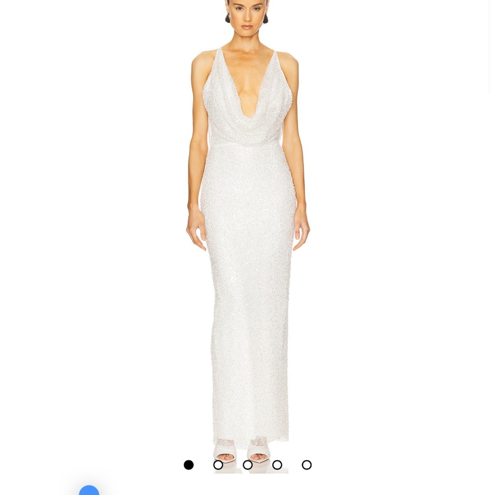 Michael Costello White Backless Dress